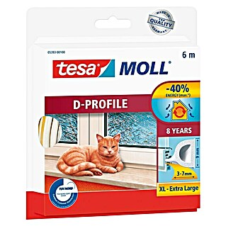 Tesa MOLL D-Profil-Dichtung (Weiß)