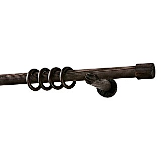 Komplettgarnitur Domo (Länge: 120 cm, Wenge, Wandträger, Form Endstück: Zylinderförmig)
