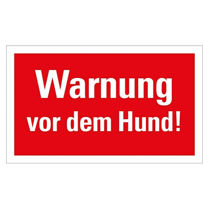 Pickup Warnschild (Motiv: Warnung vor dem Hund, L x B: 25 x 15 cm)