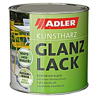 Adler Kunstharzlack Glanzlack (Tiefschwarz, 375 ml, Glänzend)