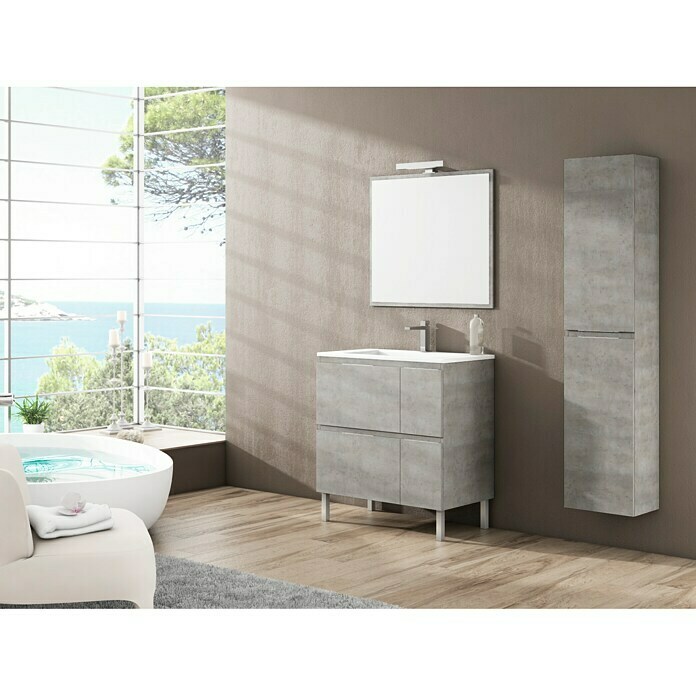 Mueble de lavabo Sheyla Hormigón (45 x 100 x 69 cm)