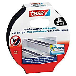 Tesa Antislipband (Zwart, 5 m x 25 mm)