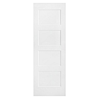 Solid Elements Puerta corredera de madera Bonn (62,5 x 203 cm, Blanco, Macizo)