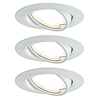 Paulmann LED-Einbauleuchten-Set Base (5 W, Weiß, 3 Stk., Warmweiß)
