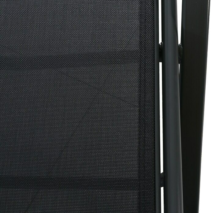 Tumbona Ikara  (An x Pr x Al: 63 x 195 x 96 cm, Textileno, Negro, Respaldo regulable)
