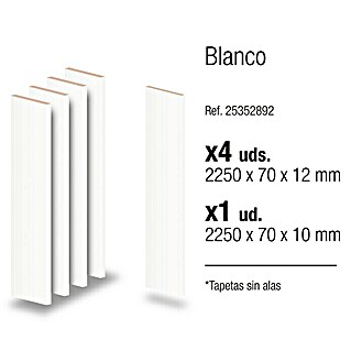 PortStylo Tapeta Blanca (70 x 12 mm, Blanco, 5 uds.)