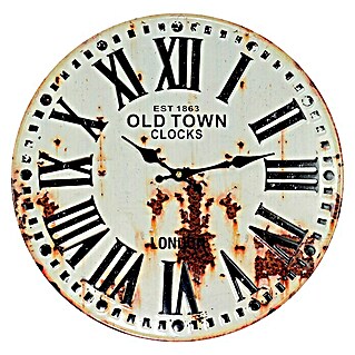 Wanduhr rund Old town clocks (Bunt, Durchmesser: 40 cm)