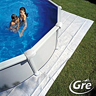 Gre Protección de suelo para piscinas (400 x 400 cm, Blanco)