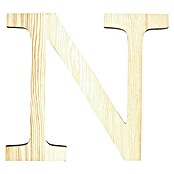 Artemio Letra de madera (Motivo: N, L x An x Al: 19 x 1 x 19 cm, Madera)
