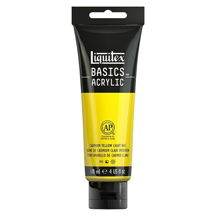 Liquitex Basics Acrylfarbe (Kadmiumgelb hell, 118 ml, Tube)