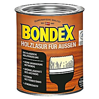 Bondex Holzlasur für Außen (Teak, Seidenmatt, 750 ml, Lösemittelbasiert)