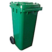 Mülltonne mit Deckel (Grün, 120 l, Kunststoff)