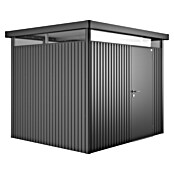 Biohort Caseta para jardín HighLine H3 (Gris oscuro metalizado, 2,35 x 2,75 x 2,22 m, Puerta de una hoja)