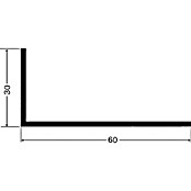 BaukulitVox Basic-Line Winkelprofil (Weiß, 2.500 x 60 x 30 mm)