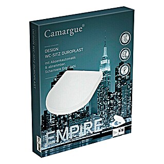 Camargue Empire Tapa de WC (Con caída amortiguada, Duroplast, Desmontable, Blanco)
