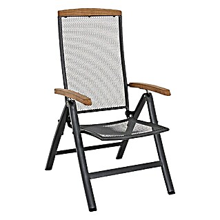MWH Sklopiva stolica s pozicijama Bameso (Željezno sive boje, Širina: 60,5 cm)