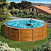 myPool Pool-Set Feeling (Durchmesser: 300 cm, Höhe: 120 cm, Holz, 8.000 l)