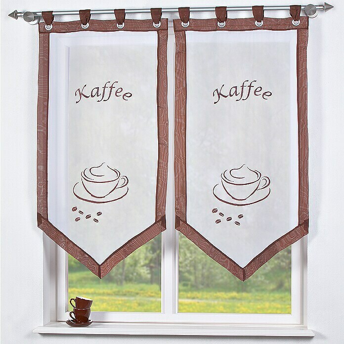 HOME Fashion Fensterbehang (60 x 120 cm, 100 % Polyester, Braun)