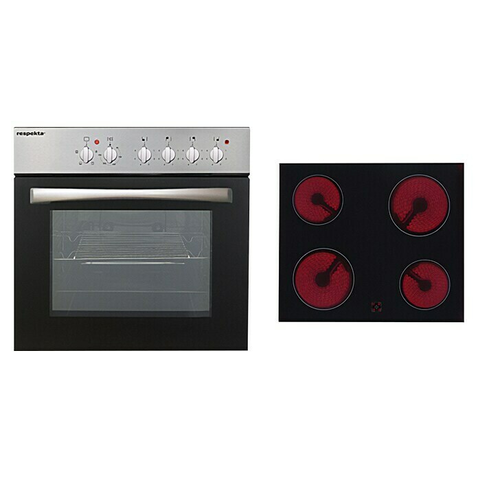 Respekta Küchenzeile KB300WGCGKE178 (Breite: 300 cm, Mit Elektrogeräten, Grau)