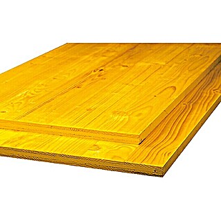 3-Schicht-Schaltafel (250 x 50 x 2,7 cm, Fichte/Tanne, Imprägniert, Gelb)