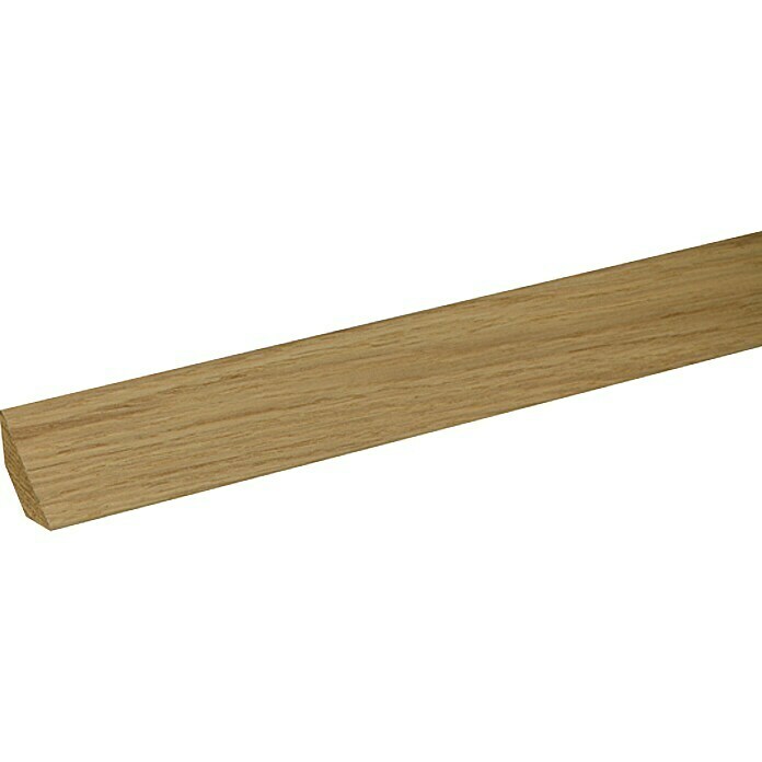 Listón de madera maciza (2,4 m x 27 mm x 27 mm, Roble, Barnizado)