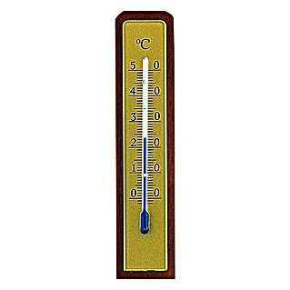TFA Dostmann Termometar za unutarnju upotrebu (drvo oraha, Analogno, Visina: 13,3 cm)
