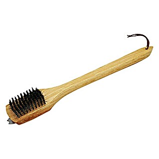 Kingstone Cepillo limpiador para barbacoa (Largo: 45 cm, Material cerdas: Acero inoxidable)