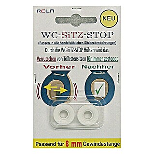 Toiletzitting-stop (Diameter: 8 mm, Wit)