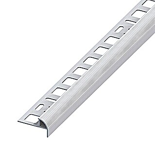 Treppenkantenprofil (Aluminium, Silber, 2,5 m x 10 mm)