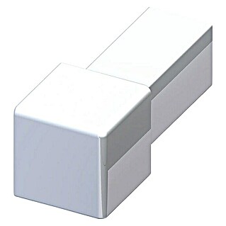 Vierkante hoek (Aluminium, Chroom, Hoogte: 10 mm)
