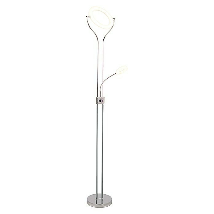 Tween Light Lámpara de suelo LED Montana (180 cm, 22,5 W, Níquel mate, Blanco cálido)