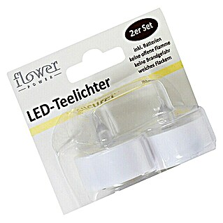 Flower Power Vela de té LED Nele (Blanco, 2 uds.)