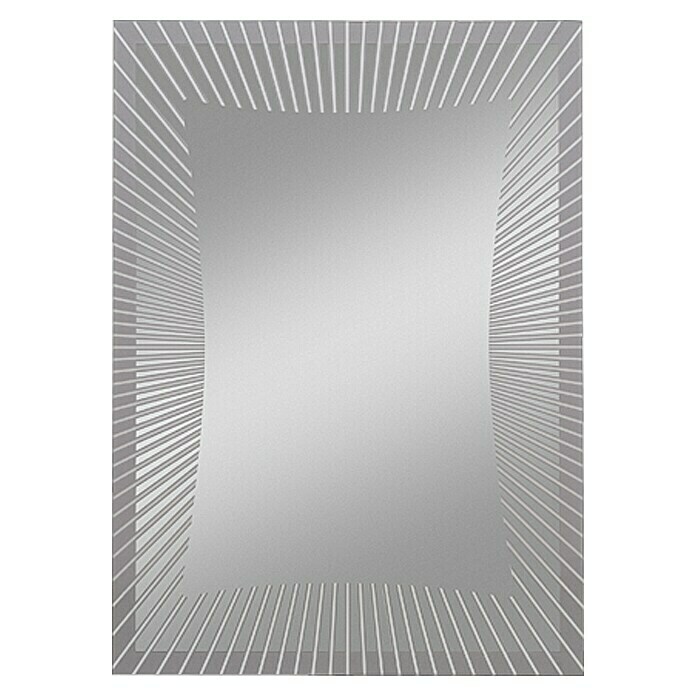 Kristall-Form Siebdruckspiegel Input (50 x 70 cm, Eckig)