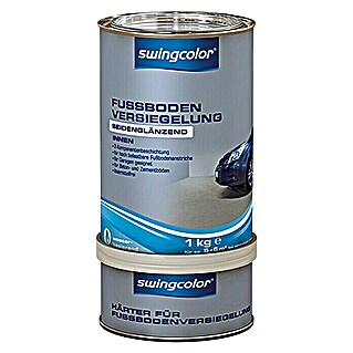 swingcolor Fußbodenversiegelung RAL 7001 (Silbergrau, 1 kg, Seidenglänzend, Wasserbasiert)