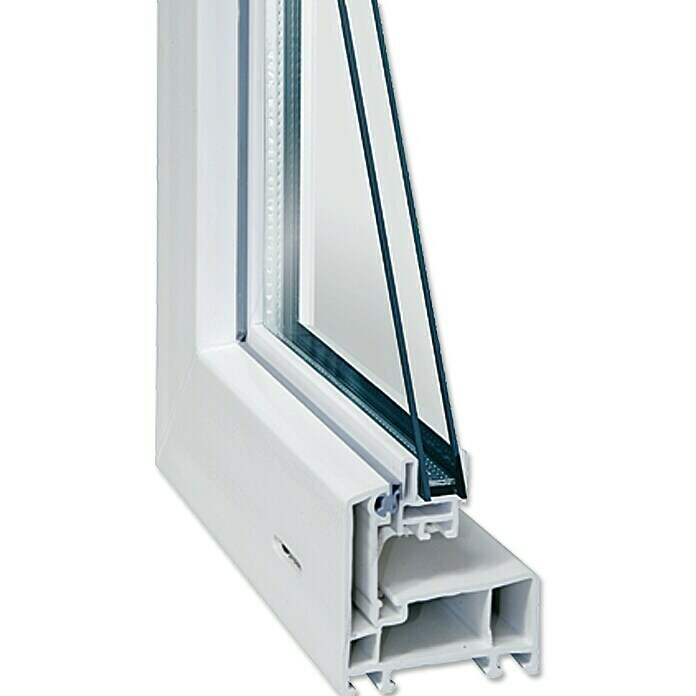 Solid Elements Kippfenster Q59 (B x H: 60 x 40 cm, Kunststoff, Weiß)