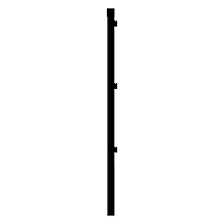 Zaunpfosten-Set (Länge: 150 cm, Durchmesser: 34 mm, 5 Stk.)