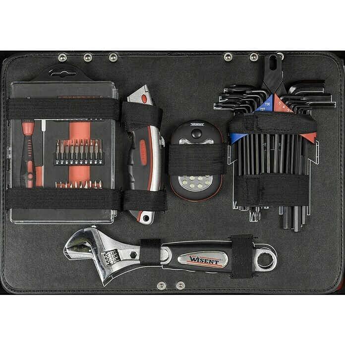 Wisent Werkzeugkoffer Professional (160-tlg., Steckschlüsselsatz: ½ + ¼″)