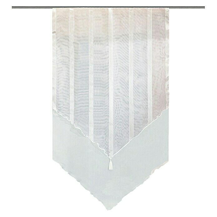 HOME Fashion Doppelgardine (90 x 100 cm, 100 % Polyester, Weiß)