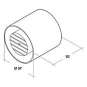 Air-Circle Rohreinschub-Ventilator (100 mm, Weiß)