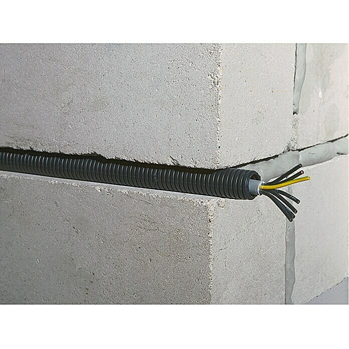 Flexrohr betonfest (EN 16, 25 m, PVC, 750 N, Dunkelgrau)