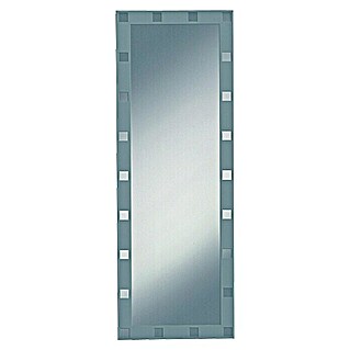 Kristall-Form Siebdruckspiegel Domino (Silber, 50 x 140 cm)