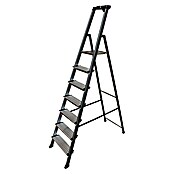 Krause Escalera de tijera polivalente (Altura de trabajo: 3,5 m, 7 escalones, Aluminio)