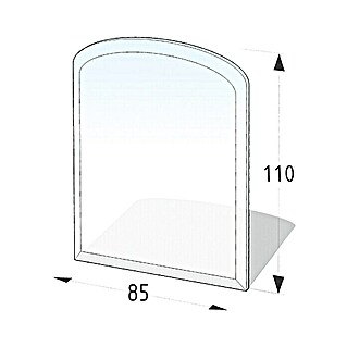 Lienbacher Glasbodenplatte Segment (85 x 110 cm, Gebogen)