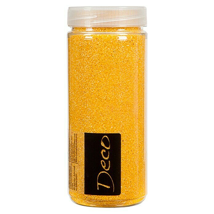 Farbsand (Gelb, 500 ml, Korngröße: Ø 0,1 - 0,5 mm)