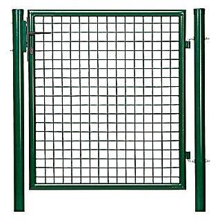 Puerta de valla (87 cm x 1 m, Verde, Metal)
