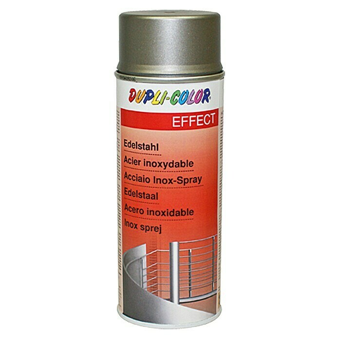 Dupli-Color Effect Esmalte de acero inoxidable en spray (Acero inoxidable, Mate, Secado rápido, 400 ml)