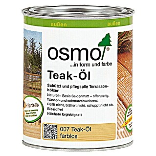 Osmo Teak-Öl Seidenmatt 007 (750 ml, Farblos)