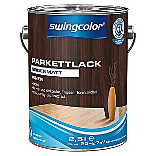 swingcolor Parkettlack (Farblos, Seidenmatt, 2,5 l, Wasserbasiert)
