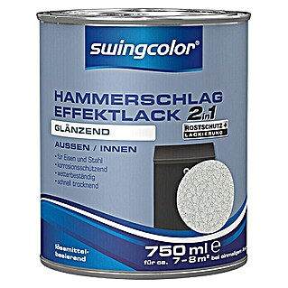 swingcolor Hammerschlag-Effektlack (Silbergrau, 750 ml, Glänzend, Lösemittelbasiert)