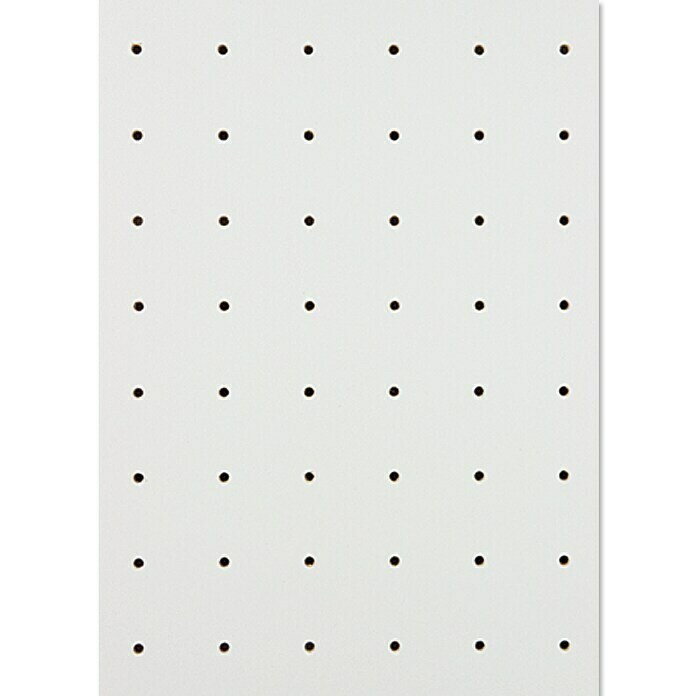 Lochplatte nach Maß (Weiß, Max. Zuschnittsmaß: 2.600 x 1.000 mm, Durchmesser Bohrung: 3 mm, Stärke: 3 mm)